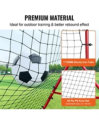 Sugift 39 x 39 Inch Kick-Back Soccer Rebound Net Portable Training Aid for Kids Teens and Adults
