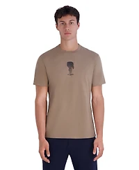 Karl Lagerfeld Paris Men's Pixelated Outlined Crewneck Modern-Fit T-Shirt