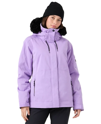 Roxy Women's Meade Removable-Faux-Fur Hooded Jacket