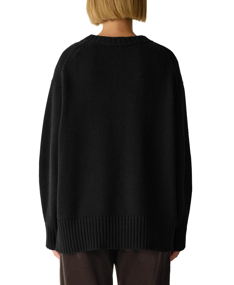 Eileen Fisher Women's Generational Oversized Crewneck Lightweight Sweater
