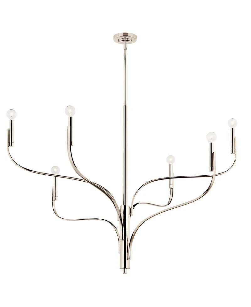 Kichler Livadia 47 1/4"W Polished Nickel 6-Light Chandelier