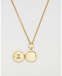 Fable England Snake and Blossom Locket Necklace in Gold