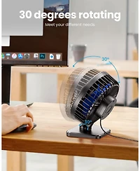 Gaiatop Usb Desk Fan, Small but Powerful, Personal Portable Quiet 3 Speeds, Adjustable Mini Table Desktop fan