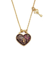 Fable England Eve Heart Lock and Key Necklace in Gold