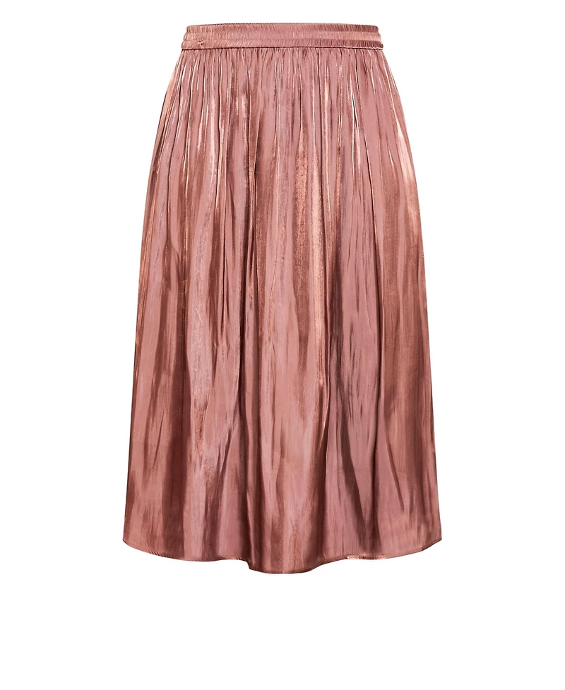 City Chic Plus Camilla High-Waisted A-Line Midi Skirt