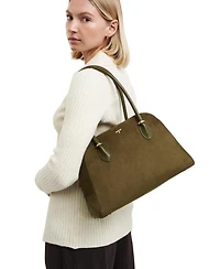 Fable England Amelia Faux Suede Shoulder Bag
