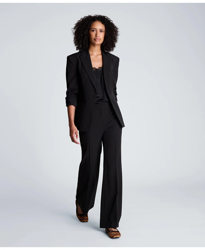 Kenneth Cole Women's Luxe Stretch Twill One-Button Blazer