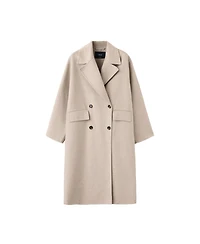 Mango Women's Wool-Blend Double-Breasted Coat