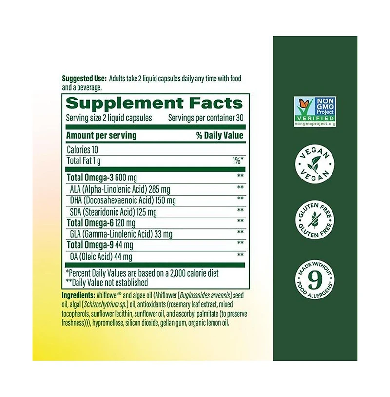 MegaFood Omega 3-6-9 ,60 Capsules