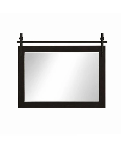 Phying Vintage Mirror 40x26 Inch Rustic Wood Framed Wall Mirror Farmhouse Decorative Wall Mounted Vanity Mirror Retro Accent for Bathroom Entryway