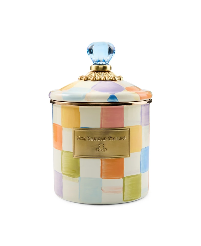 MacKenzie-Childs Confetti Check Small Canister