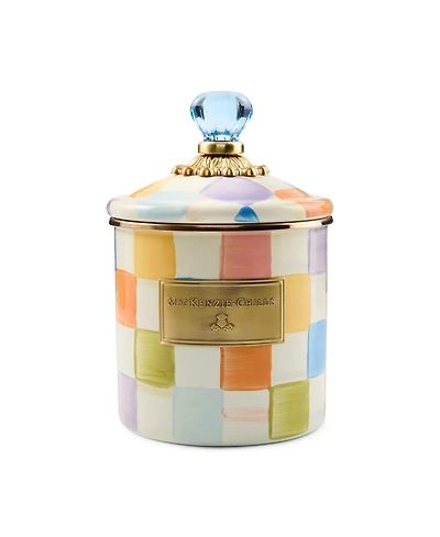 MacKenzie-Childs Confetti Check Small Canister