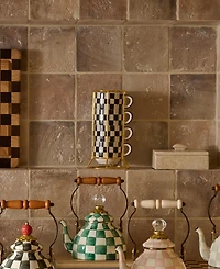 MacKenzie-Childs Courtly Check Cappuccino Cup Tower