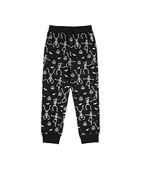 Sweet Wink Boys' 4-7 Silly Skelly Glow-in-the-Dark Fleece-Lined Jogger