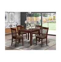 East West Furniture OXNO5-mah-c 5 Pc Kitchen Table set
