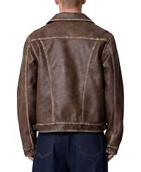 mnml Men's Washed Leather Jacket