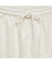 Pre-Owned Zimmermann Women's Palm Tree Terry Cotton Fringed Shorts