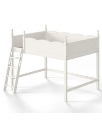 Streamdale Furniture Full Size Solid Wood Loft Bed with Ladders and Under-Bed Space