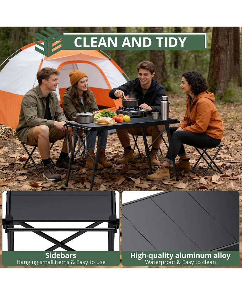 Piscifun Igt Modular Camping Table Adjustable Height Aluminum Portable Outdoor Cooking Bbq