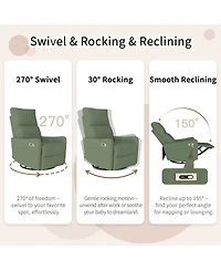 Streamdale Furniture Power Swivel Rocker Recliner Chair