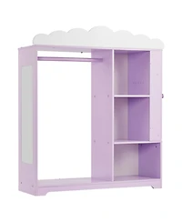 Gouun Kids Dress Up Storage Armoire with Jewelry Cabinet and Two Play Mirrors