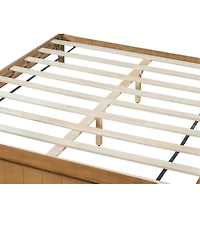 Streamdale Furniture Queen Wood Platform Bed Frame with Headboard