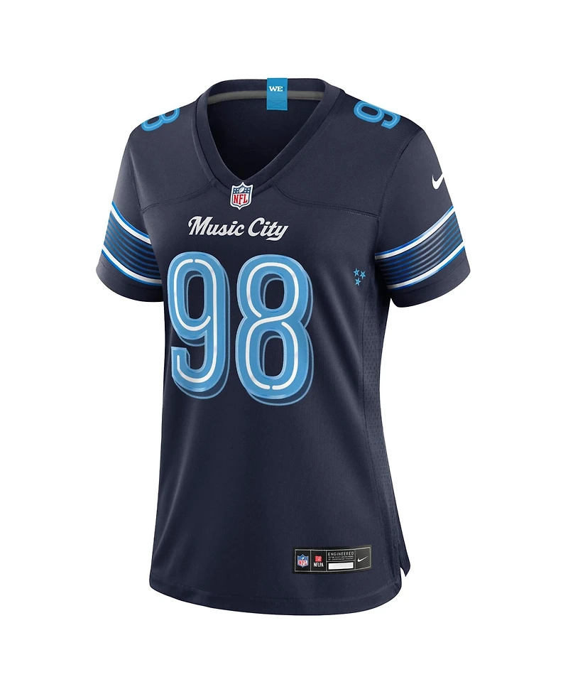 Nike Women's Jeffery Simmons Navy Tennessee Titans 2026 Rivalries Collection Game Jersey