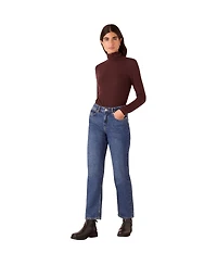 Whistles Women's Essential Ribbed Roll Neck Top