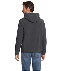 Lands' End Men's Anyweather RainDefense Hooded Half Zip Fleece Pullover