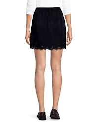 Lands' End Women's Creaseless Silky Lace Trim Skort