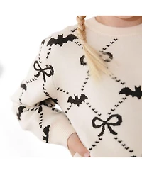 Sweet Wink Little Girls (5-8) Bat Trellis Halloween Sweater