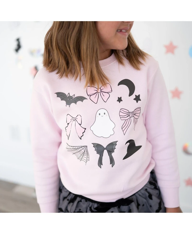 Sweet Wink Big Girls 10-12 Spooky Coquette Halloween Sweatshirt