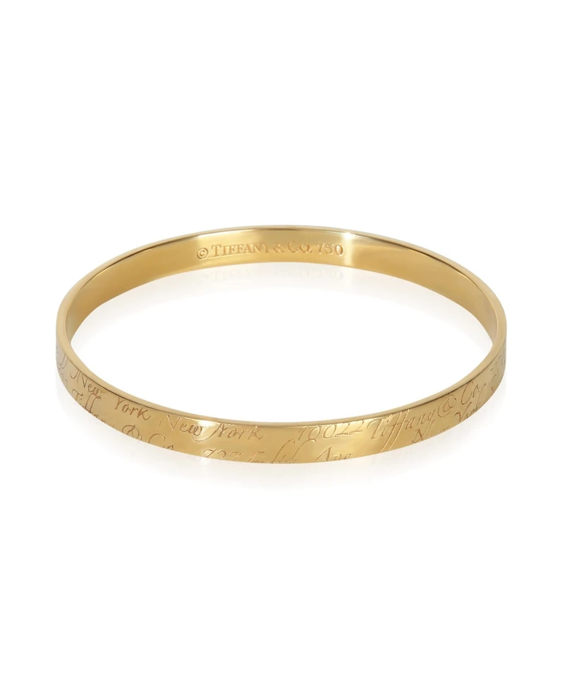 Pre-Owned Tiffany & Co Yellow Gold Notes Bangle Bracelet