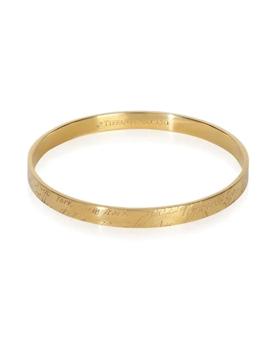 Pre-Owned Tiffany & Co Yellow Gold Notes Bangle Bracelet