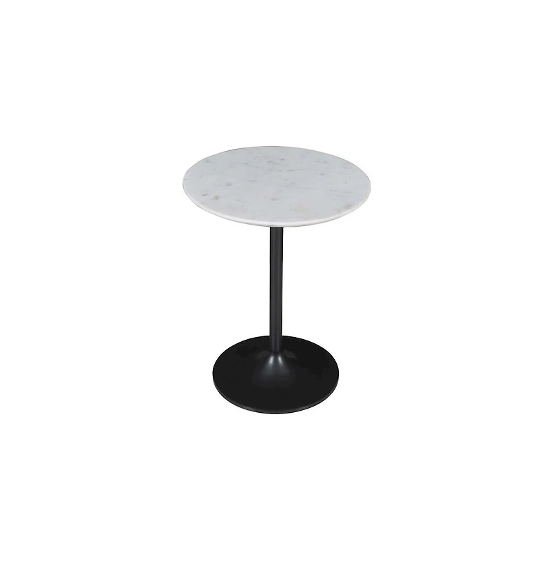 Jofran Camille Solid Marble and Iron Modern Luxury Accent Tables (Set of 2)