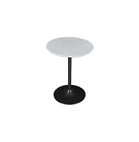 Jofran Camille Solid Marble and Iron Modern Luxury Accent Tables (Set of 2)