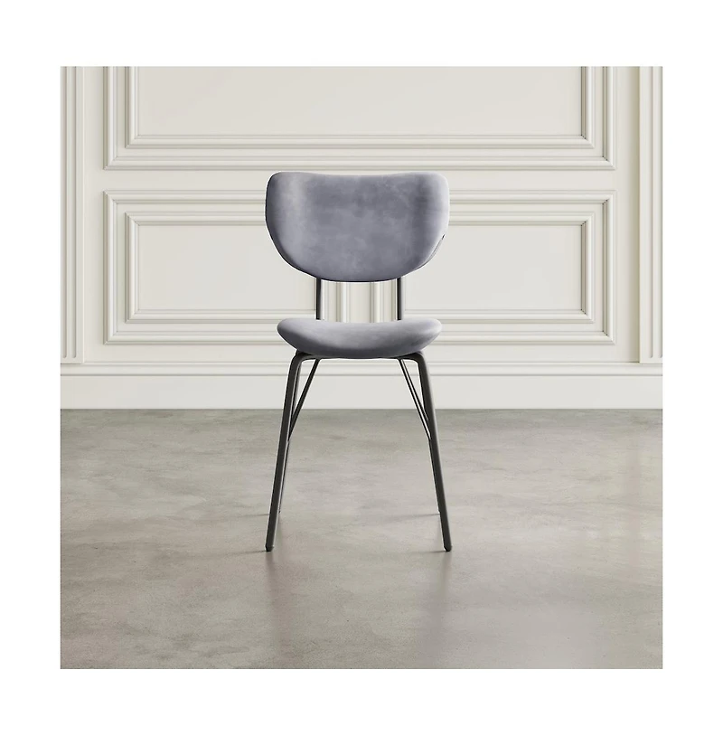 Modern Faux Leather Split-Back Upholstered Dining Chair (Set of 2)