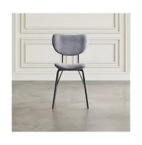 Modern Faux Leather Split-Back Upholstered Dining Chair (Set of 2)