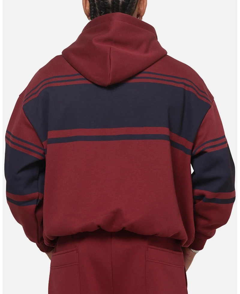 Carre Men's Varsity Stripe Oversized Full Zip Hoodie