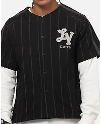 Carre Men's City Series Pinstriped V-Neck Short-Sleeve Jersey
