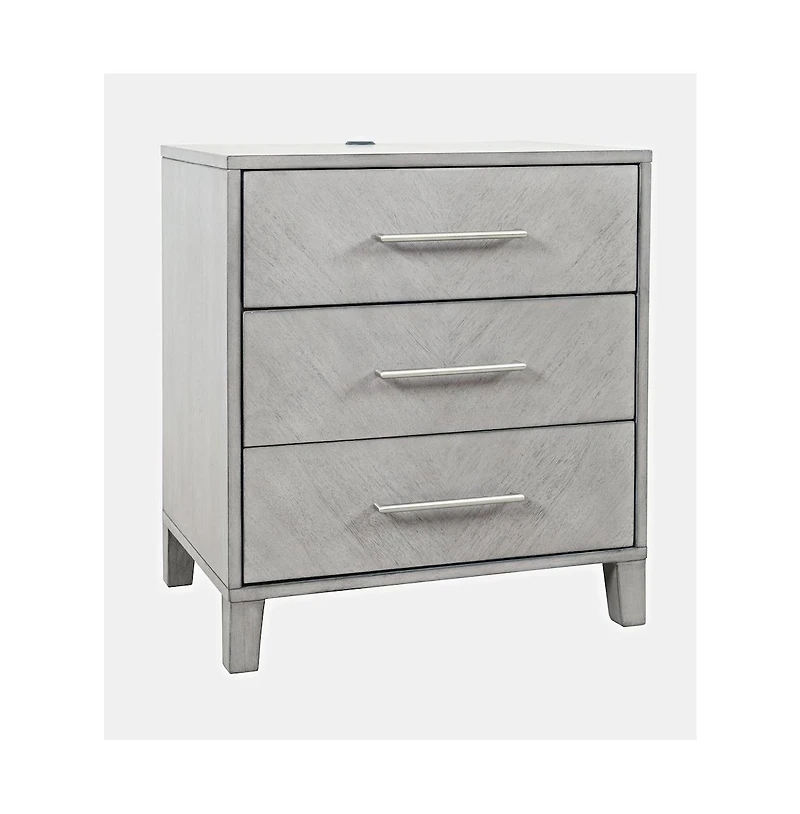 Jofran Eloquence Contemporary Modern 28" Usb Charging Nightstand