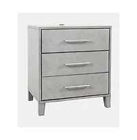 Jofran Eloquence Contemporary Modern 28" Usb Charging Nightstand