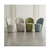 Jofran Landon Mid-Century Modern Upholstered Swivel Dining Chair