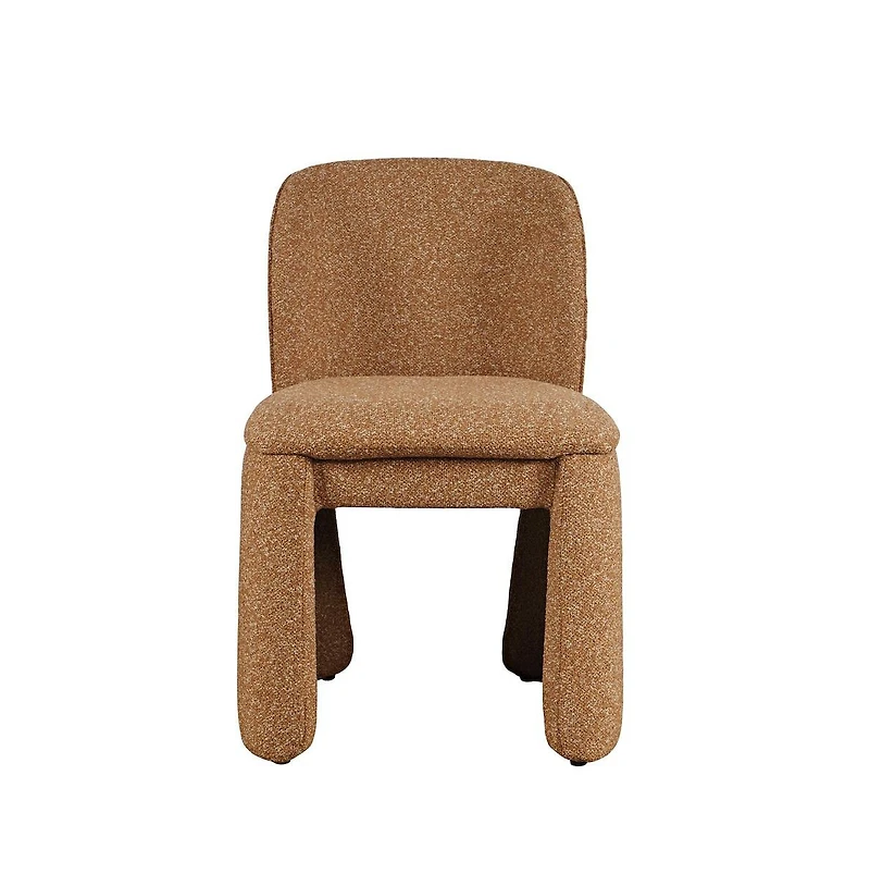 Jofran Set of 2 Breck Mid-Century Modern Curved Upholstered Dining Chair