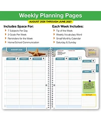 Danrong Middle High School Student Planner Weekly Monthly Academic Matrix With Ruler Bookmark Stickers Study Resource Pages