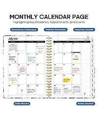 Danrong Academic Planner Monthly Weekly Hardcover Organizer for School Office Home