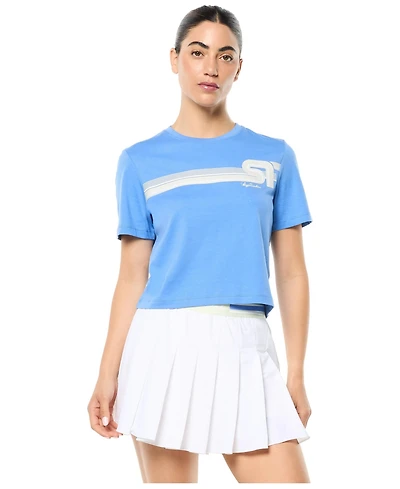 Sergio Tacchini Women's Corsa Cropped Crewneck T-Shirt