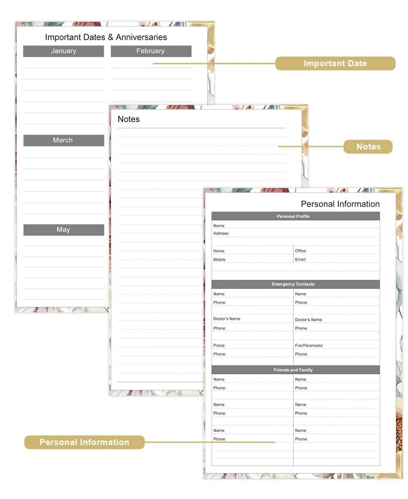 Danrong Undated Daily Planner Hardcover Hourly Schedule To Do Lists Habit Tracker Layflat Binding All One Planning Tool