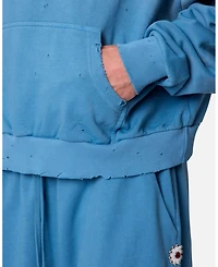 mnml Men's Mojave Oversized Distressed Faded-Wash Hoodie