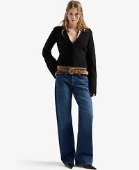 7 For All Mankind Women's Low-Rise Relaxed Straight-Leg Jeans
